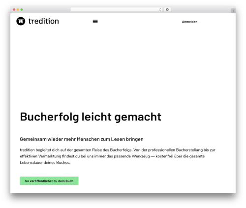 Hello Elementor WordPress theme free - tredition.com