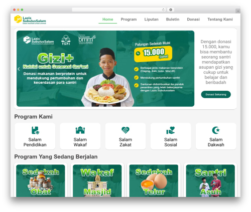 Hello Elementor WordPress theme - lazissubulussalam.org