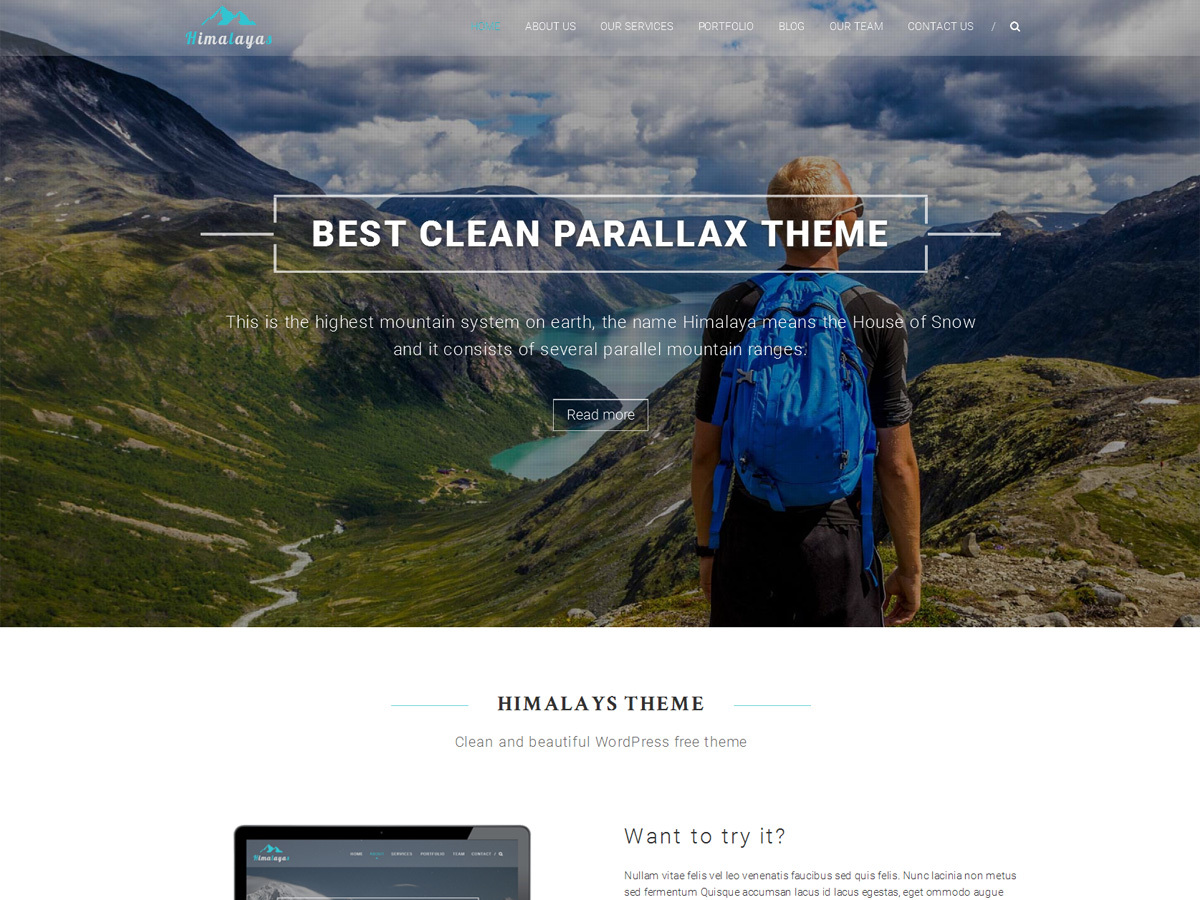 Himalayas best portfolio WordPress theme by ThemeGrill