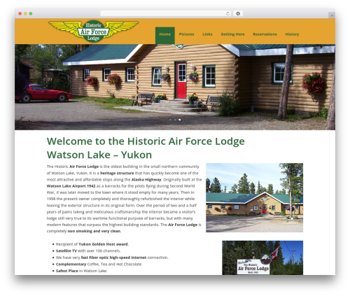 Historic Air Force Lodge best WordPress theme - airforcelodge.com