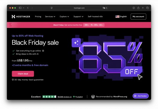 Hostinger Black Friday 2025