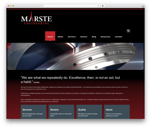 Inceptio premium WordPress theme - marste-engineering.co.uk