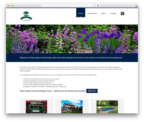 Inceptio WordPress theme design - peterjoycecontracting.com