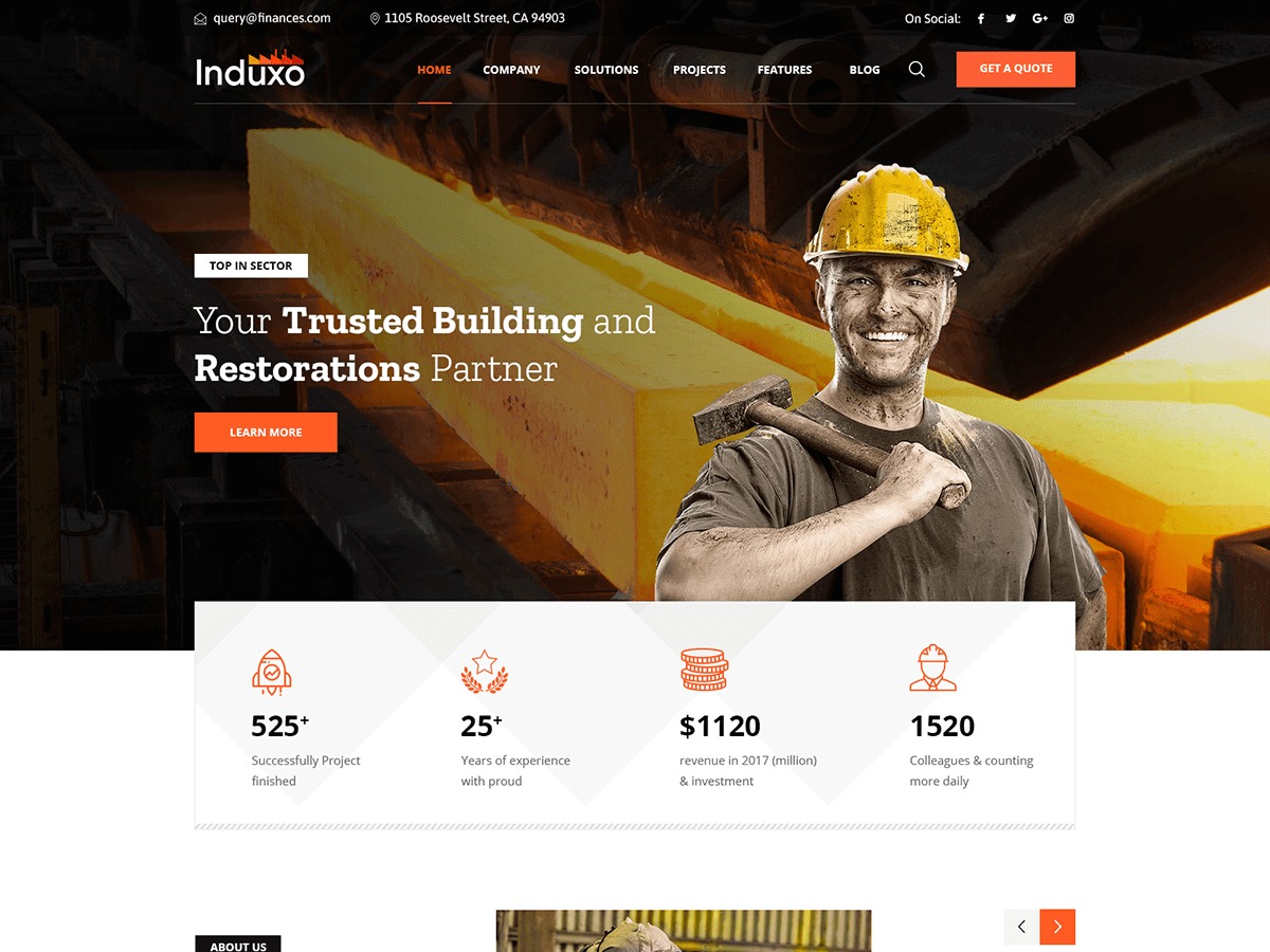 Induxo Child WordPress website theme