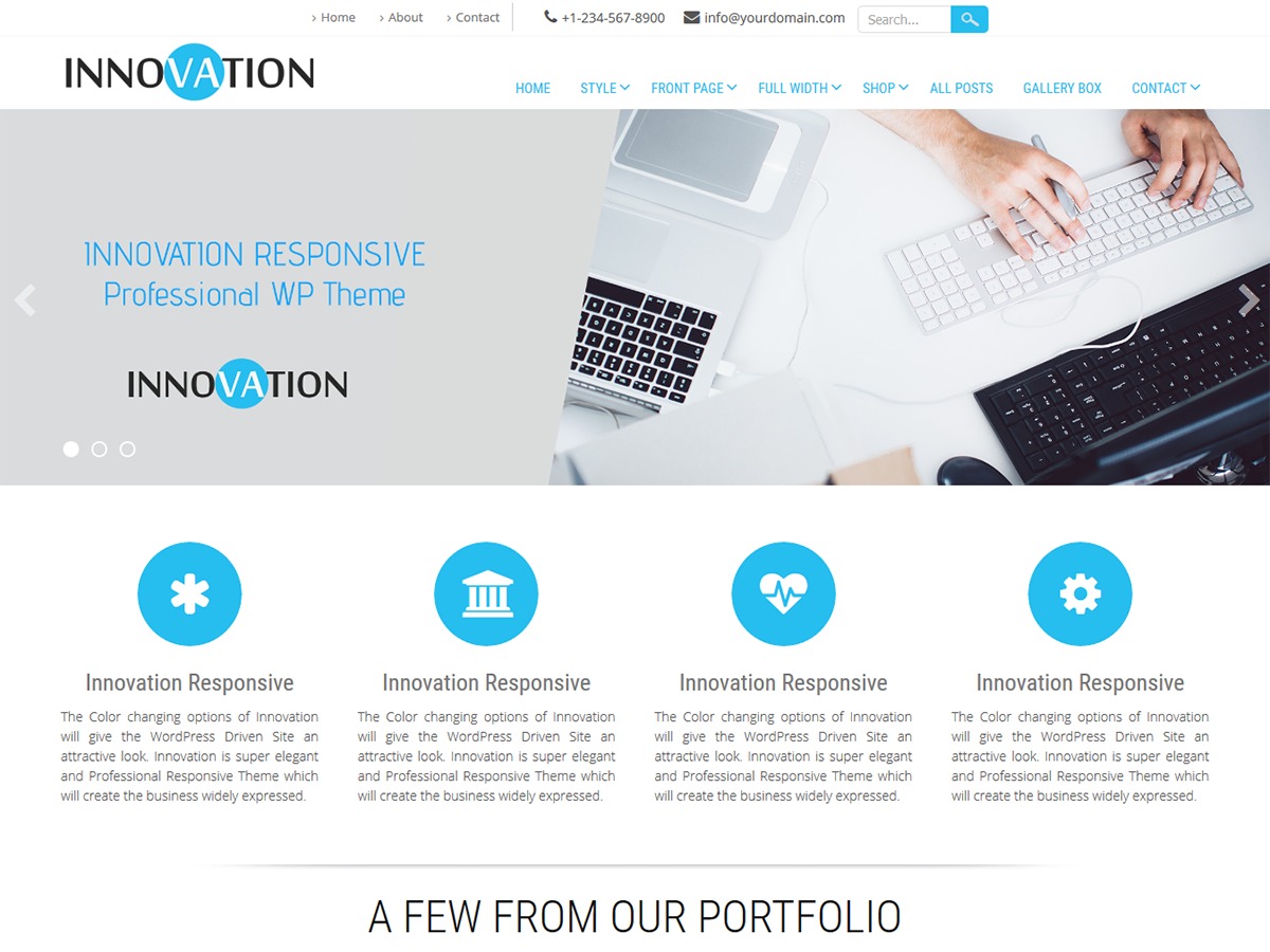 Innovation Lite WordPress theme free download