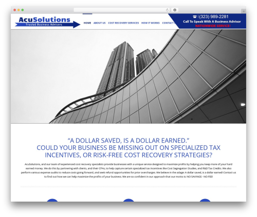 Jupiter business WordPress theme - acusolutions.net