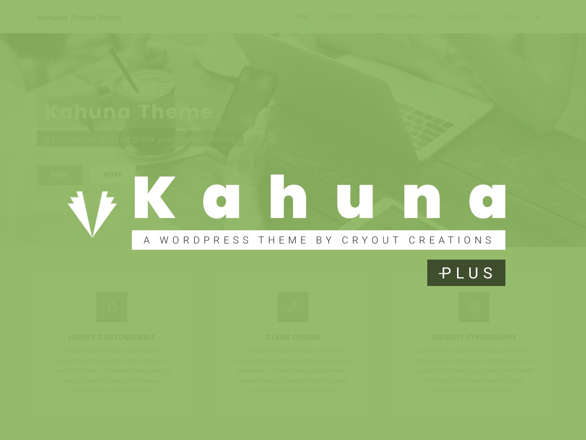 Kahuna Plus WordPress theme for business by Cryout Creations