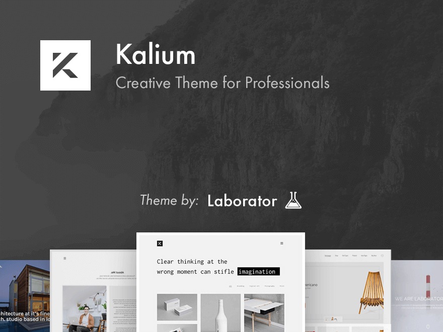 Kalium personal blog WordPress theme