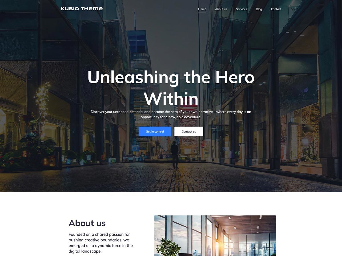 Kubio WordPress theme for business