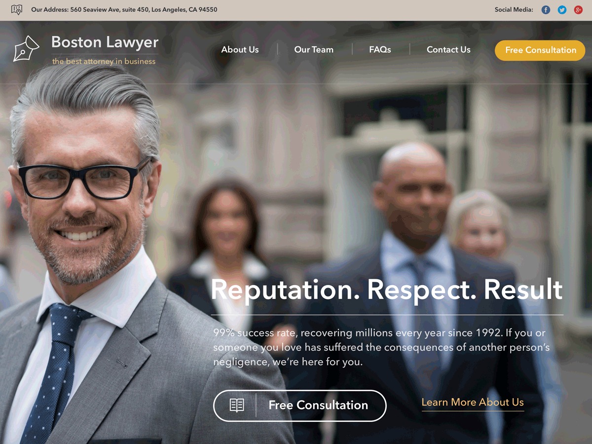 Lawyer by Osetin premium WordPress theme