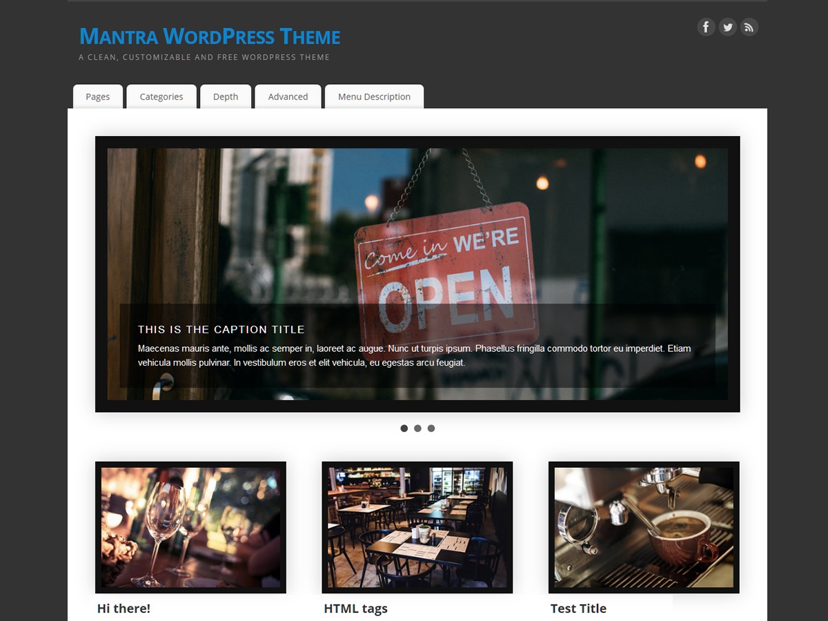 Mantra WordPress theme free download