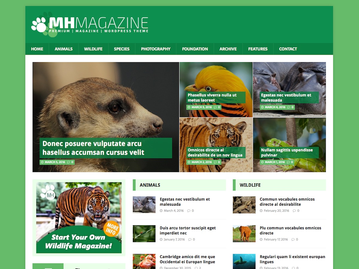 MH Biosphere WordPress theme free download