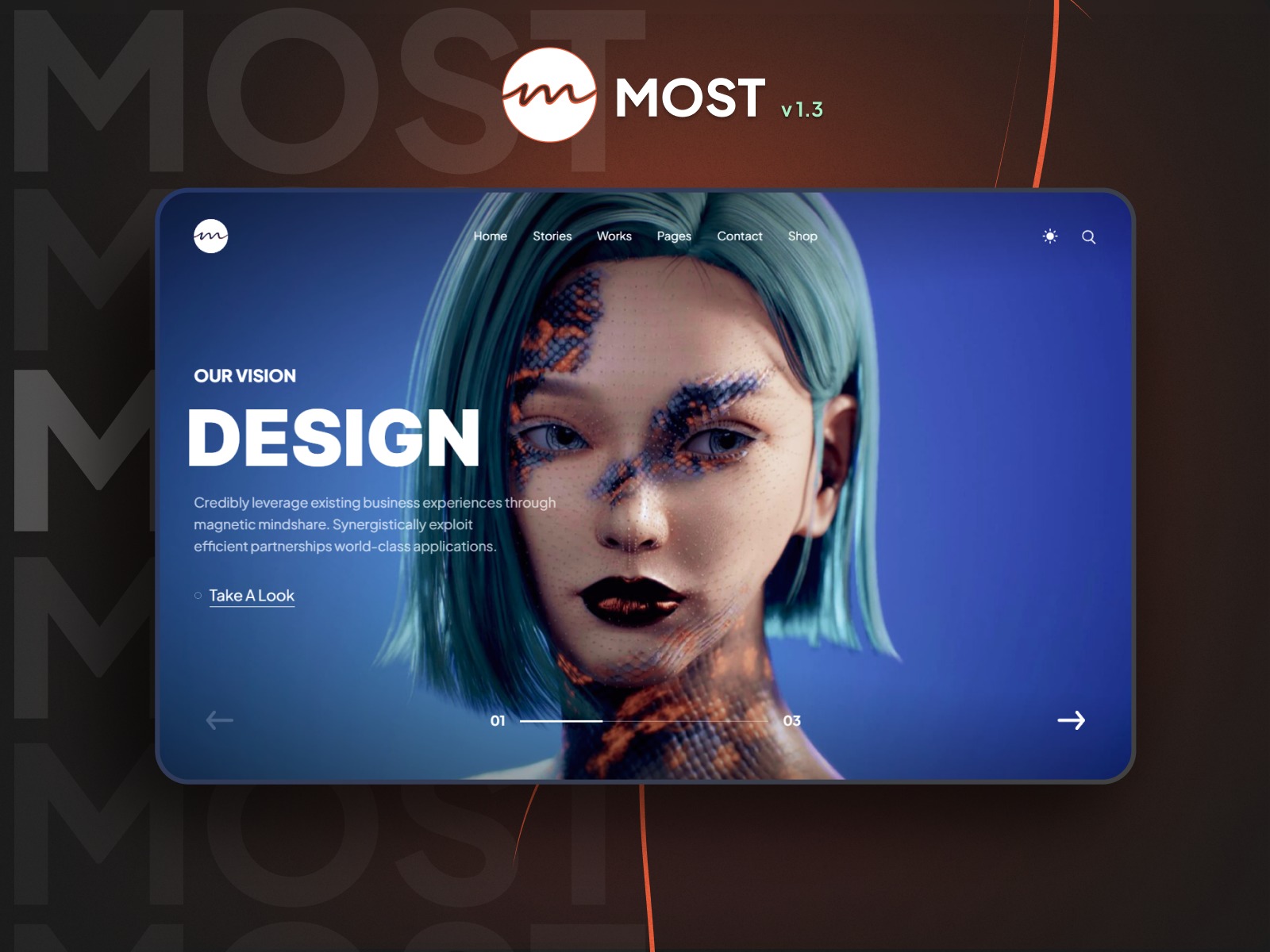 most WordPress theme design