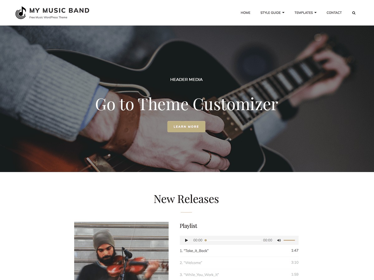 My Music Band theme WordPress portfolio by Catch Themes