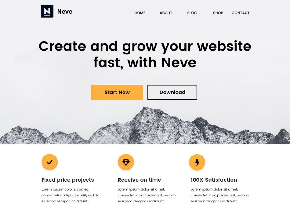 neve premium WordPress theme