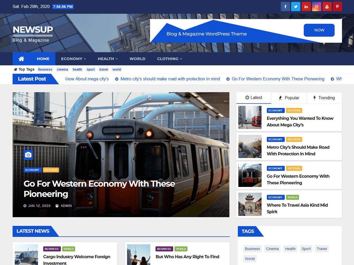 NewsUP WordPress news theme