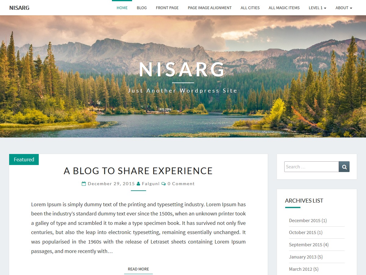Nisarg WordPress theme image