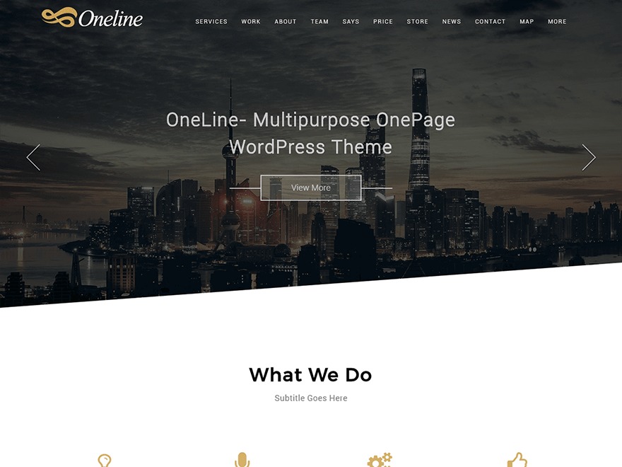 Oneline WordPress ecommerce theme