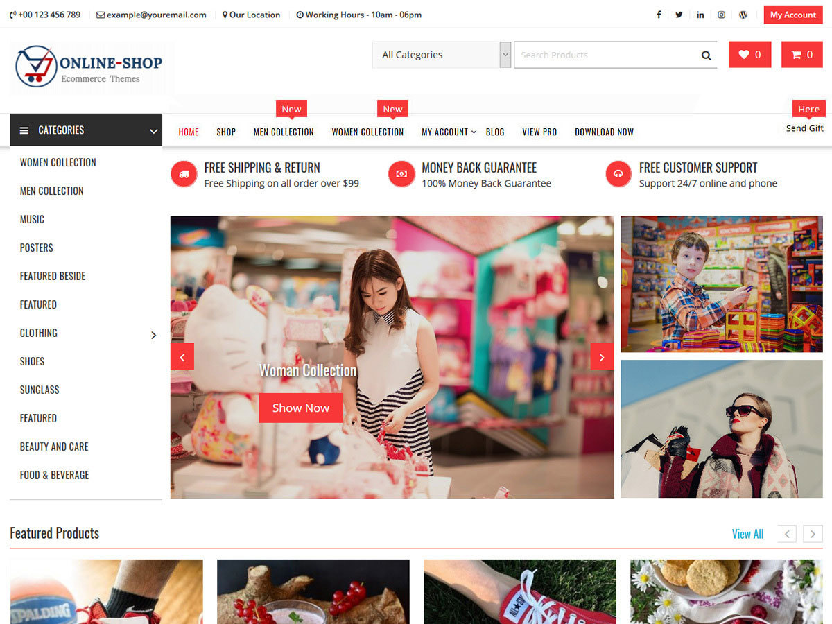 Online Shop WordPress ecommerce theme