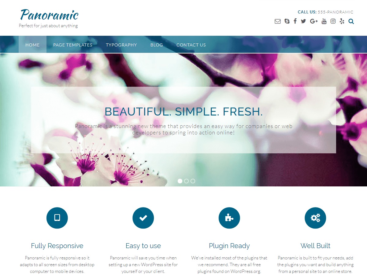 Panoramic WordPress theme for business