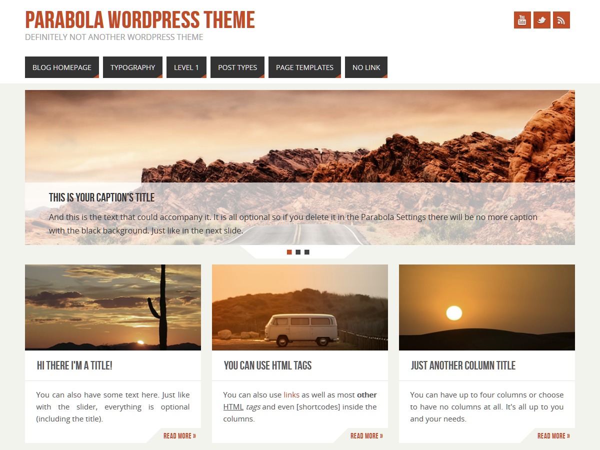 Parabola WordPress gallery theme