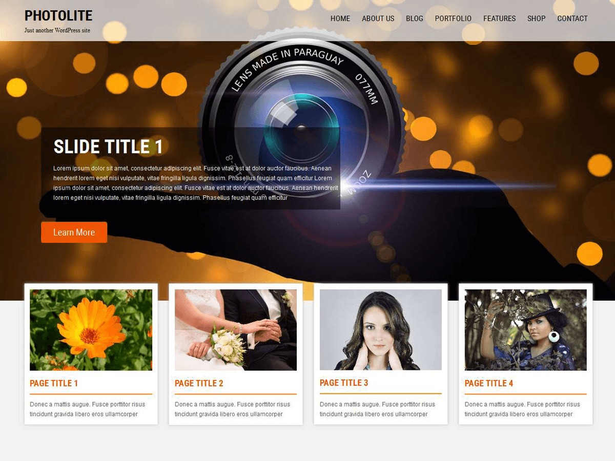 Photolite WordPress theme free download