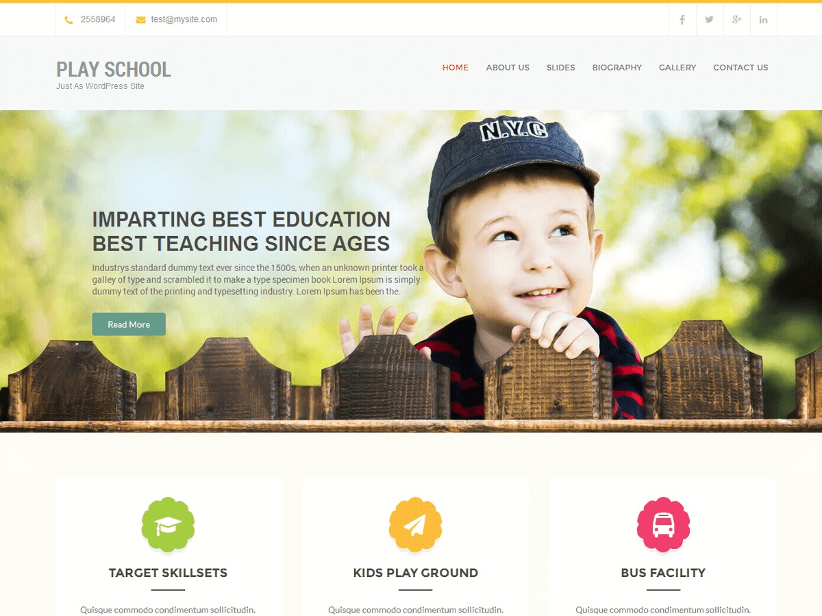 Play School free WordPress theme