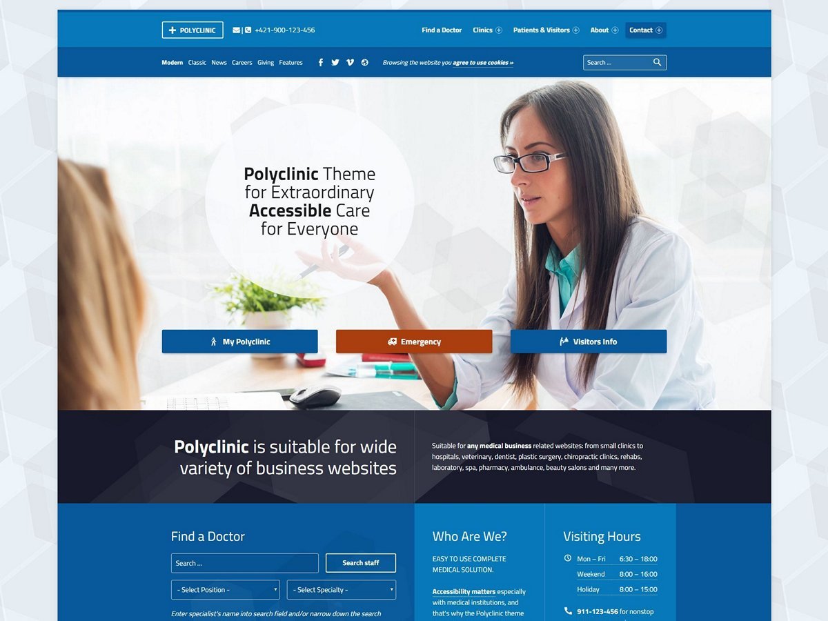 Polyclinic premium WordPress theme