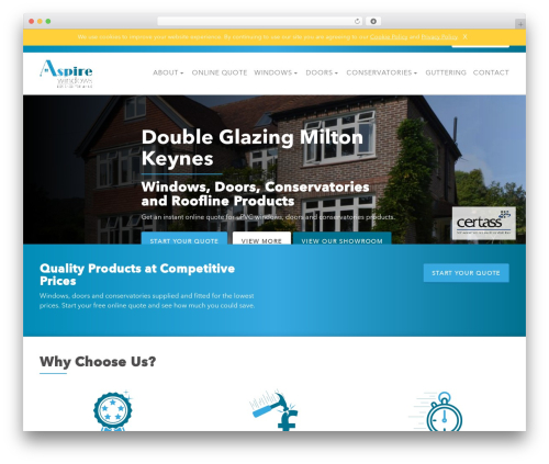Pure Windows WordPress theme - miltonkeynesdoubleglazing.co.uk