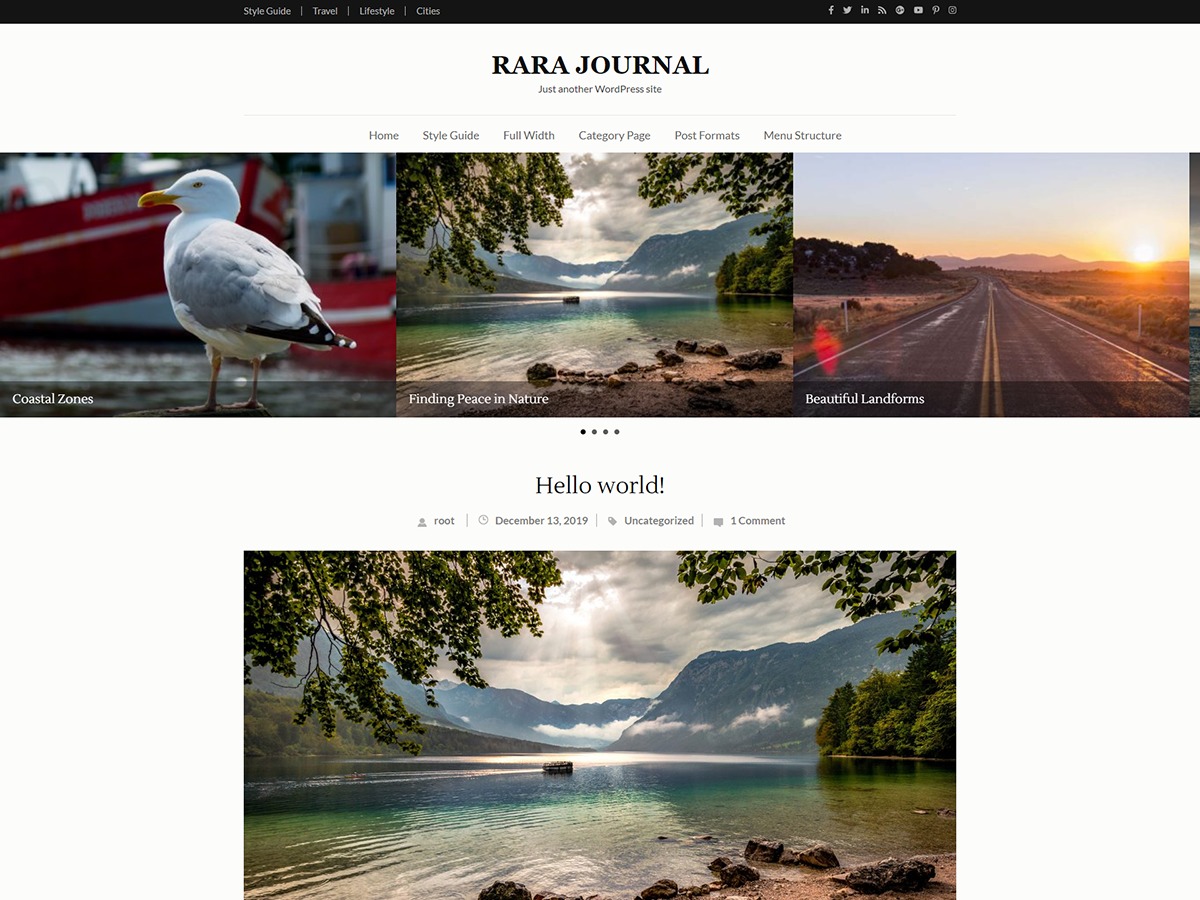 Rara Journal free WordPress theme