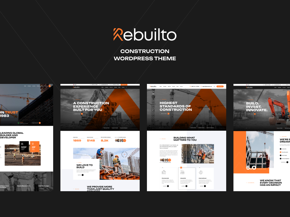 Rebuilto WordPress theme for business