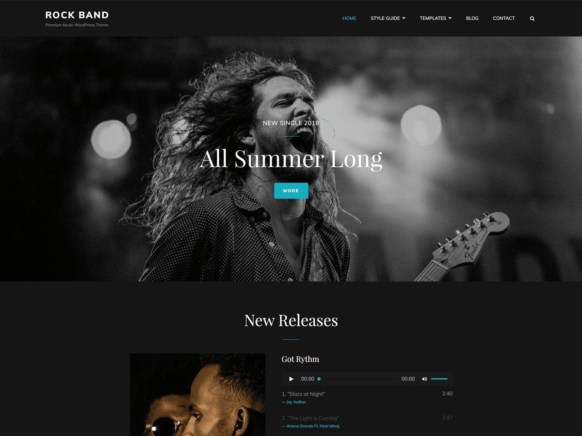 Rock Band WordPress theme by Catch Themes