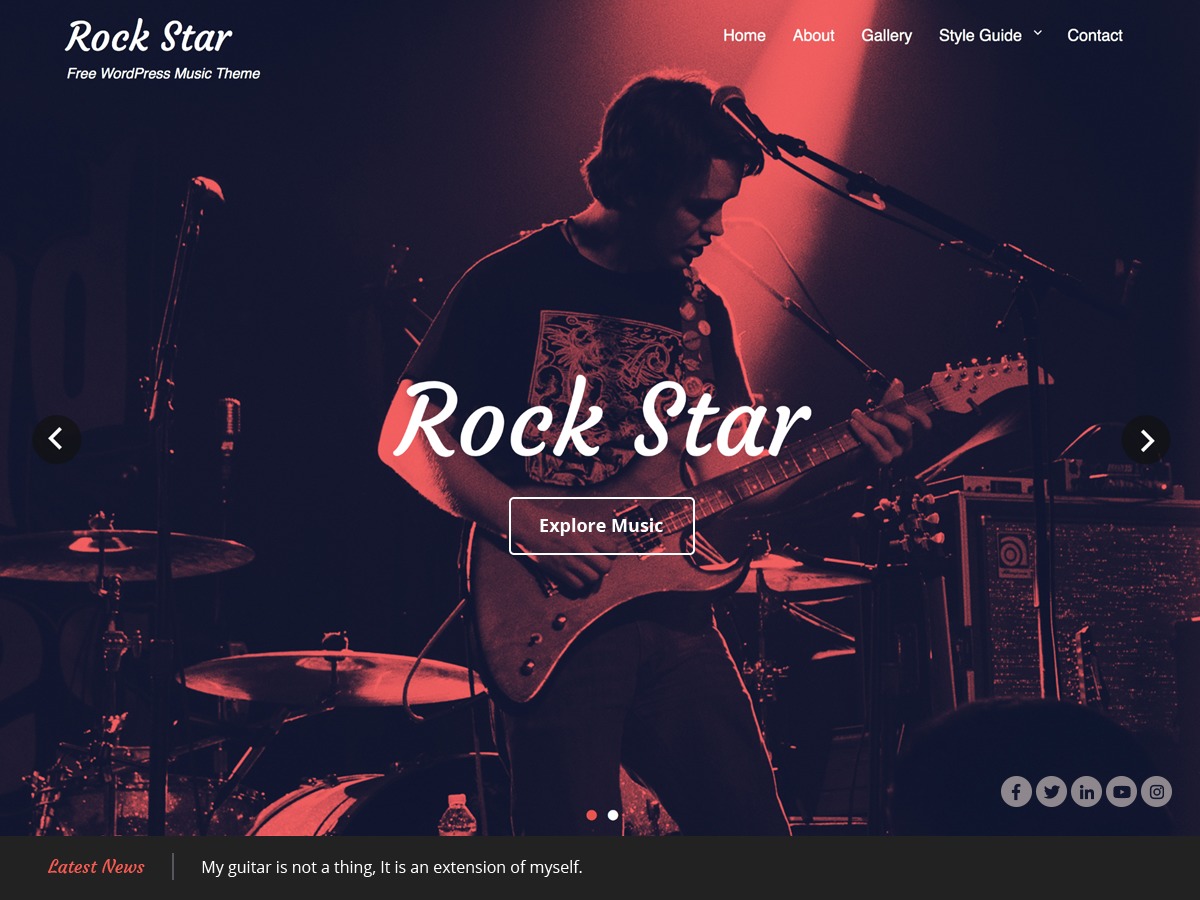 Rock Star best free WordPress theme by Catch Themes