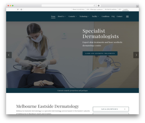 Salient best WordPress theme - eastsidedermatology.com.au