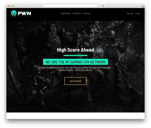 Salient WordPress gaming theme - pwngames.com