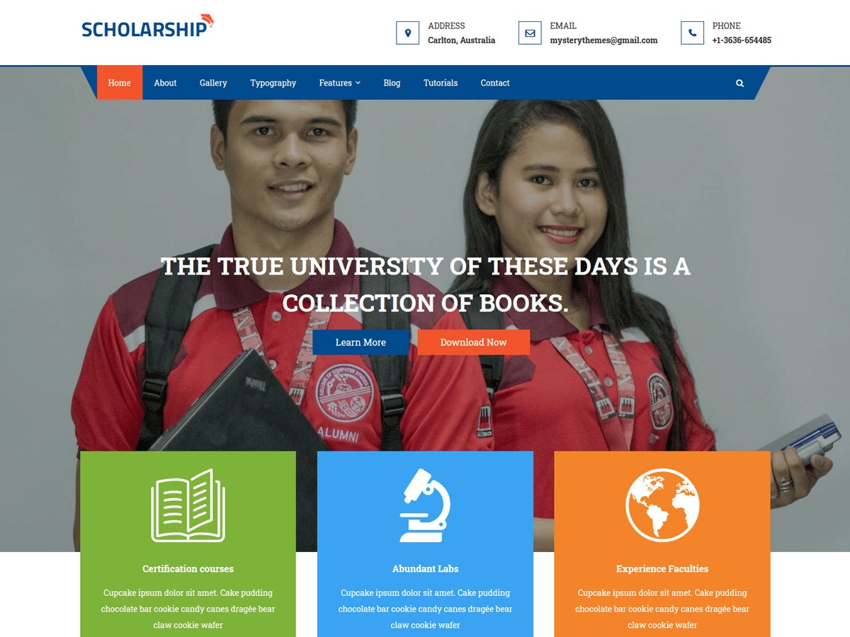 Scholarship best WordPress theme