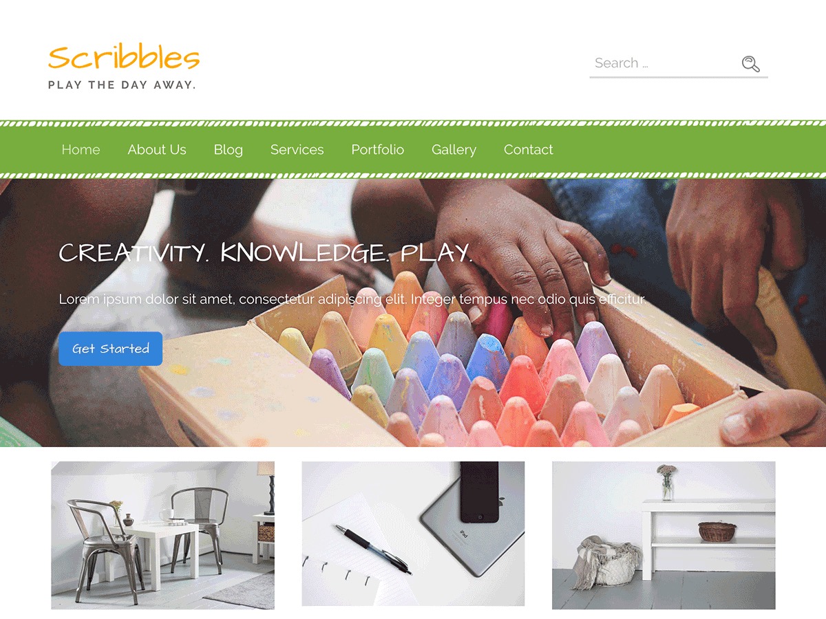 Scribbles WordPress theme by GoDaddy