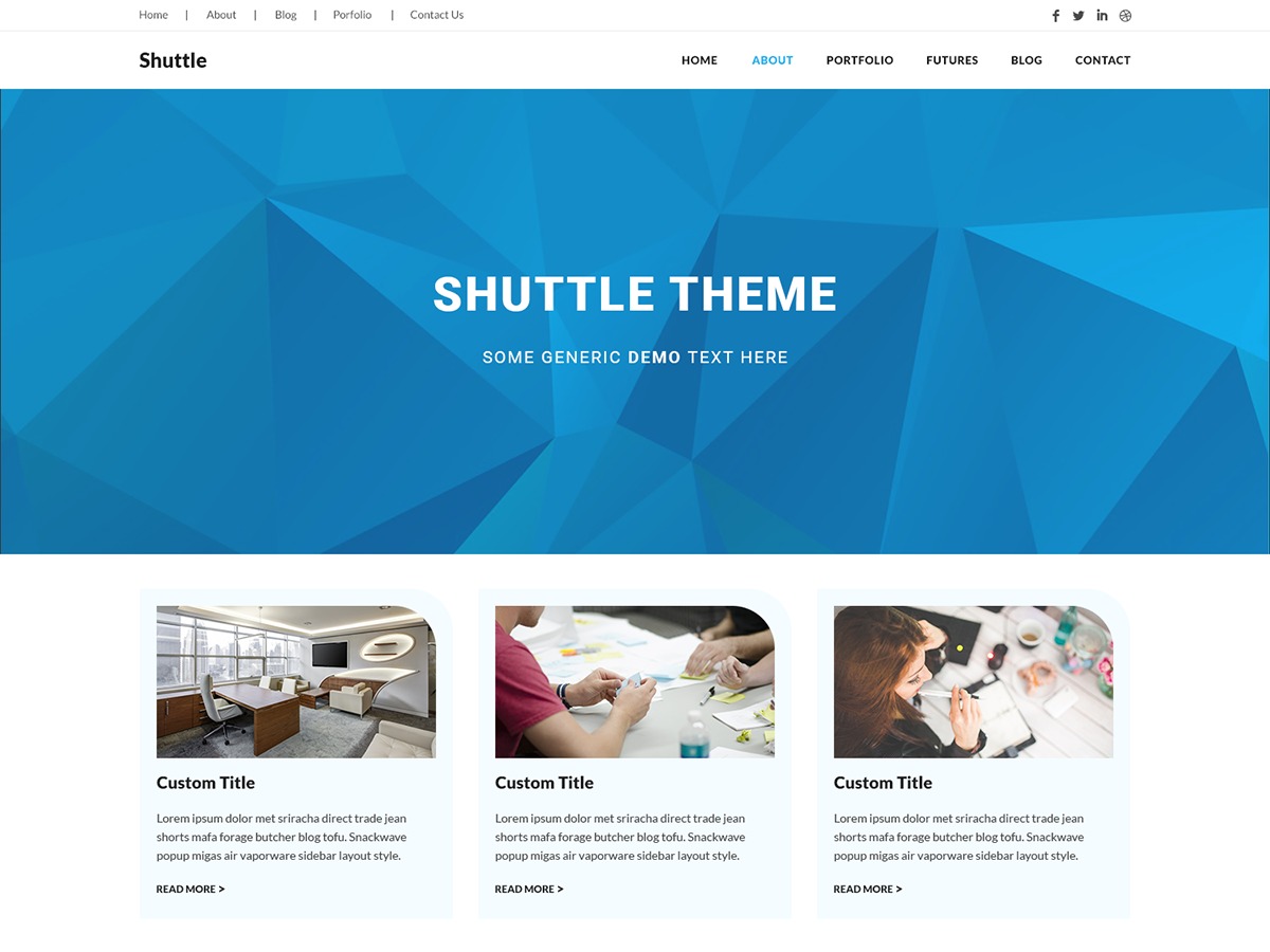 Shuttle Commerce WordPress theme free download