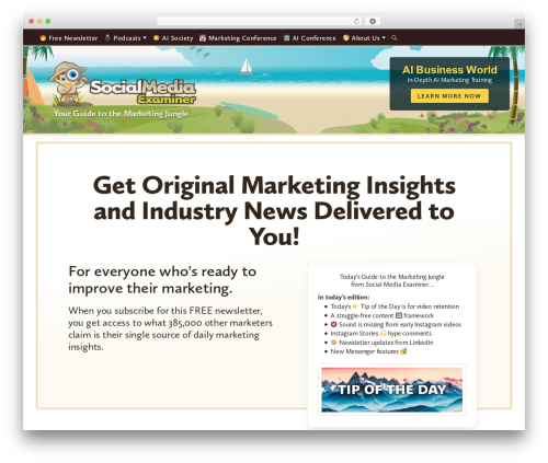 Social Media Examiner WordPress theme - socialmediaexaminer.com Social Media Examiner WordPress theme - socialmediaexaminer.com