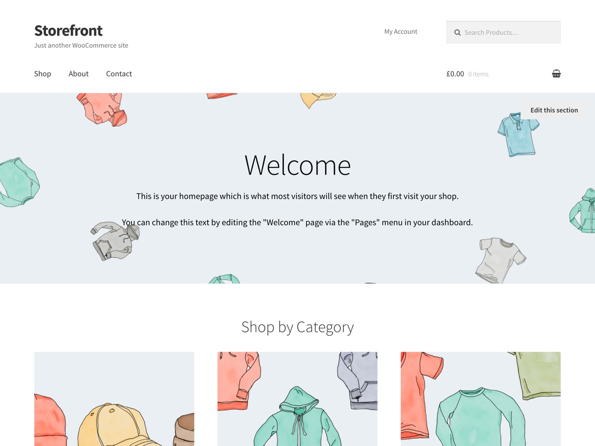 Storefront WordPress store theme by Automattic