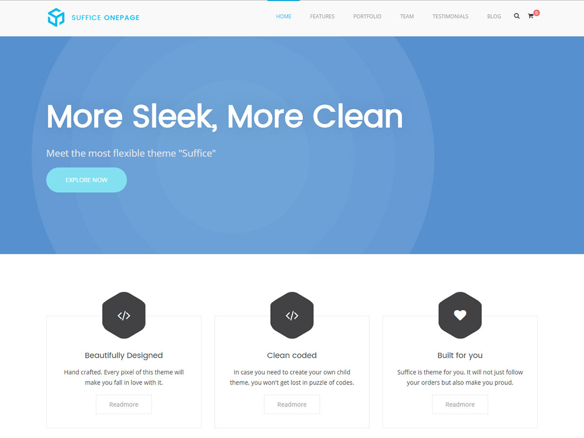 Suffice Pro theme WordPress