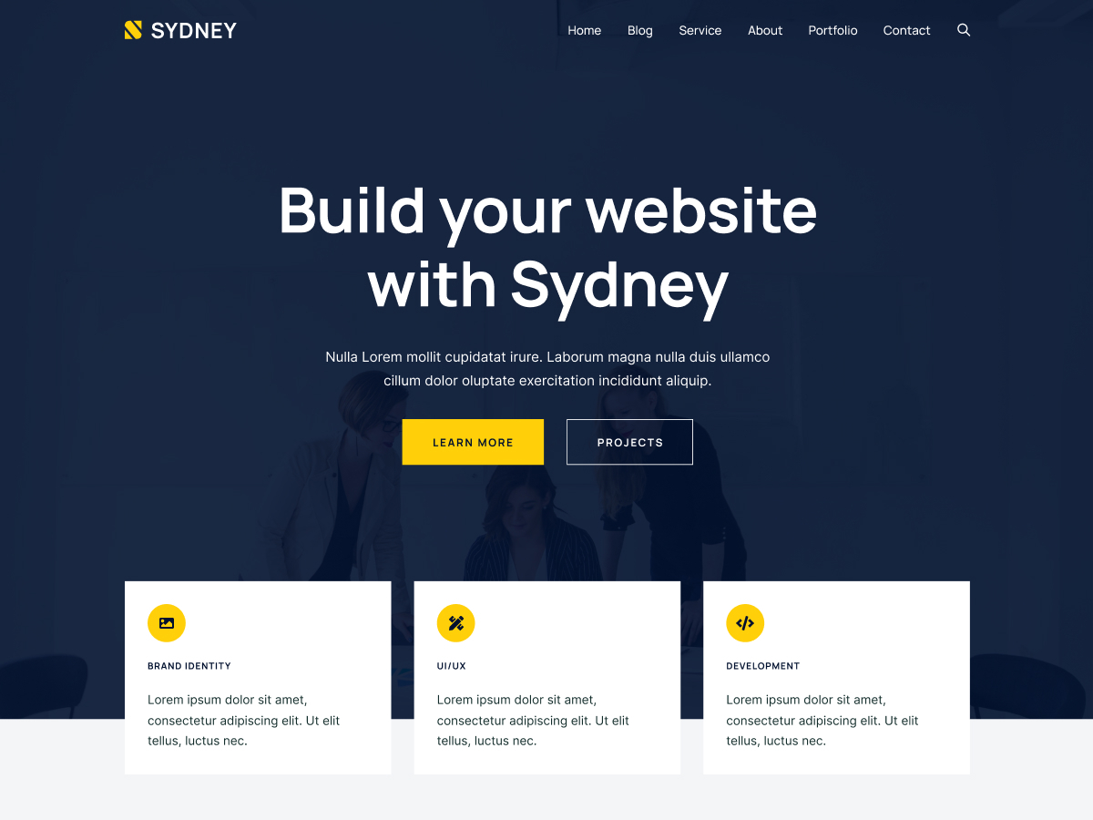 Sydney free WP theme