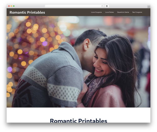 Sydney WordPress theme - romanticprintables.com