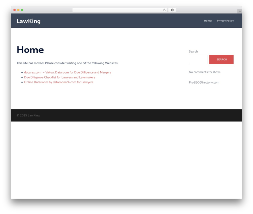 Sydney WordPress theme design - lawking.net