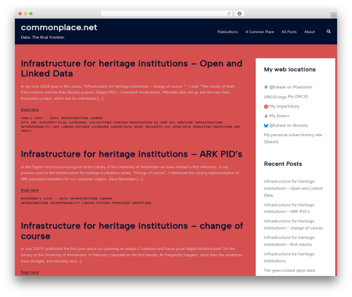 Sydney WP theme - commonplace.net