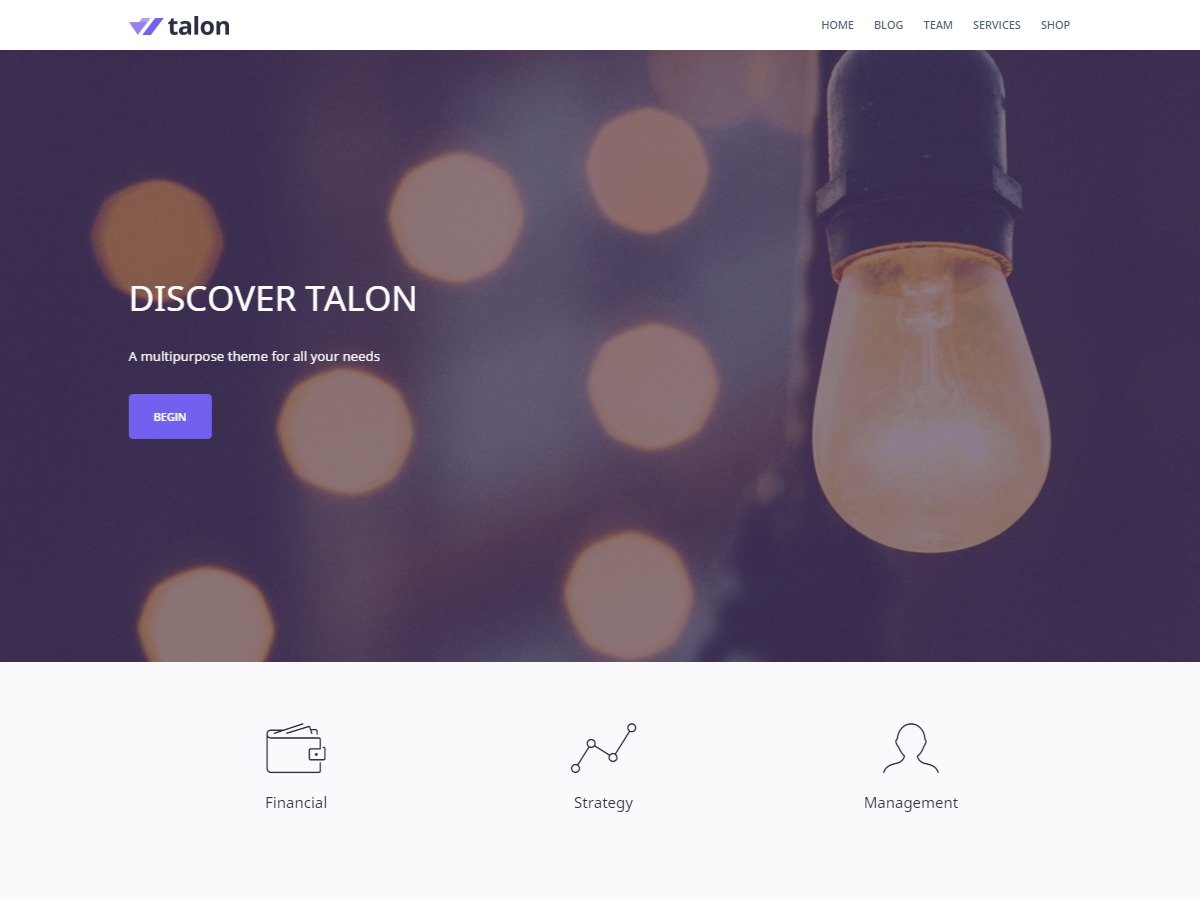 Talon WordPress theme free download by aThemes