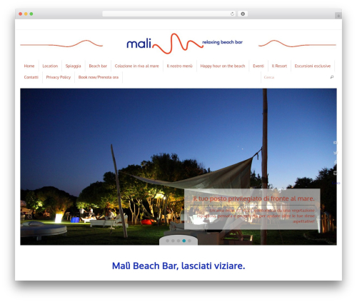 Tempera best free WordPress theme - malibeachbar.com