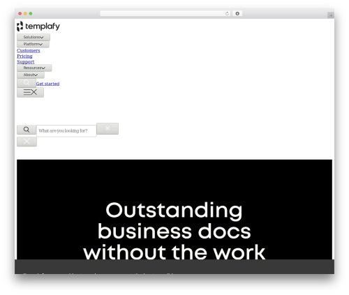Templafy Rebrand WordPress theme - templafy.com