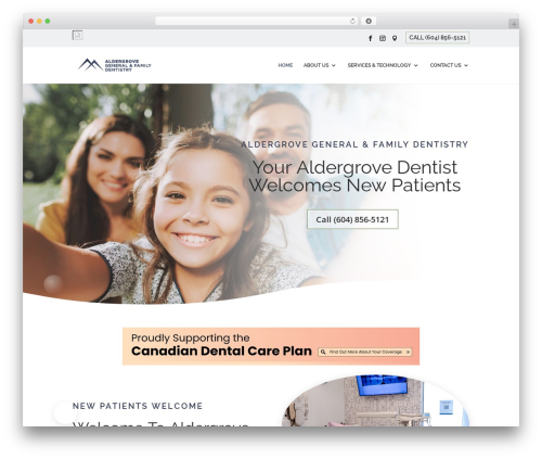 Theme WordPress Divi - aldergrovedentist.com