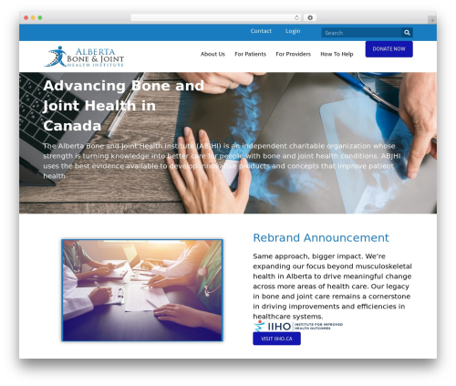 Theme WordPress Hello Elementor - albertaboneandjoint.com